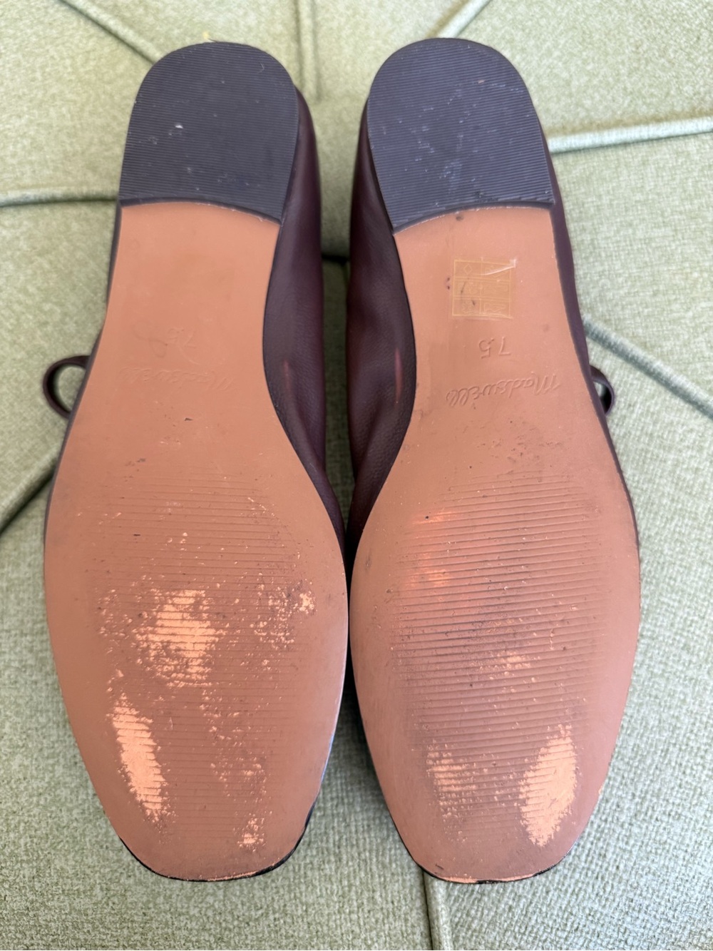 Madewell Greta Mary Jane Ballet Flats SoSoft Leather 7.5 Coffee Bean Brown - Picture 7 of 10